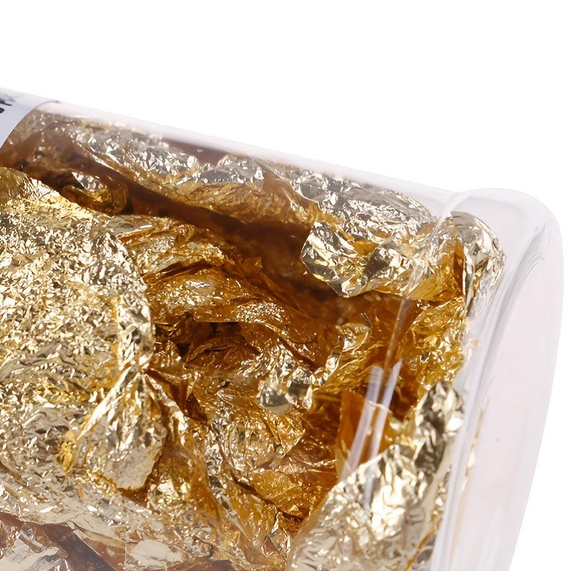 Golden Foil Flakes 0.07oz Edible Leaf Food Cake Decor