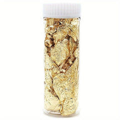 Golden Foil Flakes 0.07oz Edible Leaf Food Cake Decor