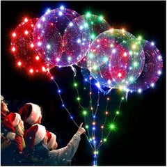12pcs Glowing LED Balloons with String Lights for Parties and Weddings