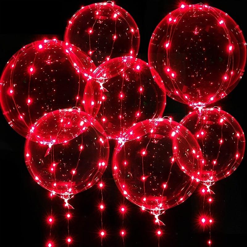 12pcs Glowing LED Balloons with String Lights for Parties and Weddings