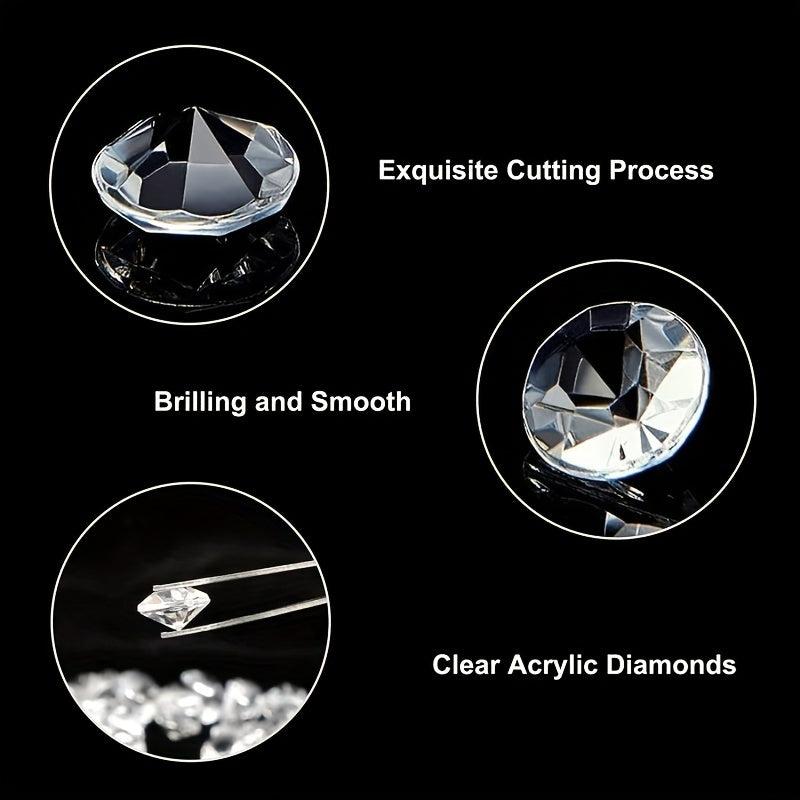 1500pcs Acrylic Rhinestones Wedding Decorations