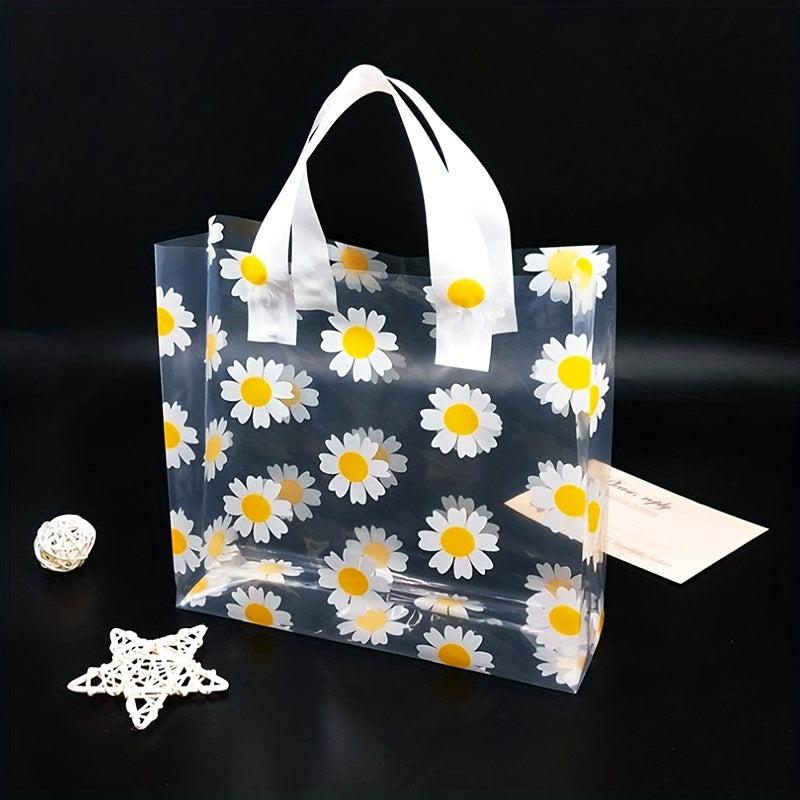 10pcs Small Daisy Sunflower Shopping Tote Bag for Kids' Parties