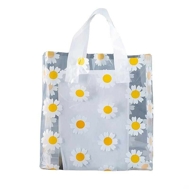 10pcs Small Daisy Sunflower Shopping Tote Bag for Kids' Parties