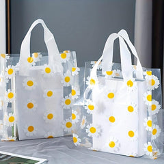 10pcs Small Daisy Sunflower Shopping Tote Bag for Kids' Parties