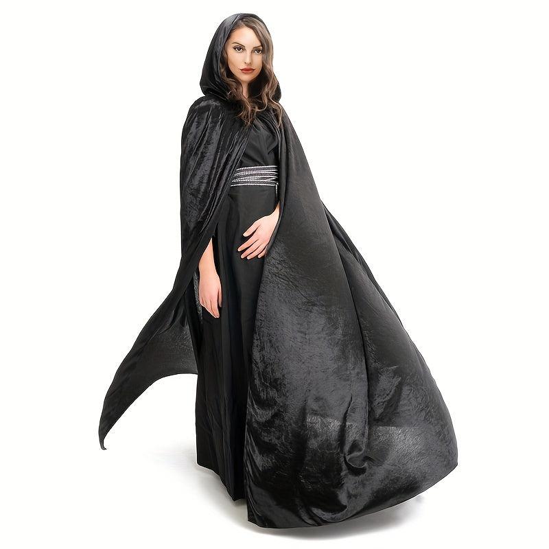 Deluxe Velvet Adult Cosplay Cape Lined Hood Halloween Grim Reaper Cape