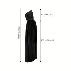 Deluxe Velvet Adult Cosplay Cape Lined Hood Halloween Grim Reaper Cape