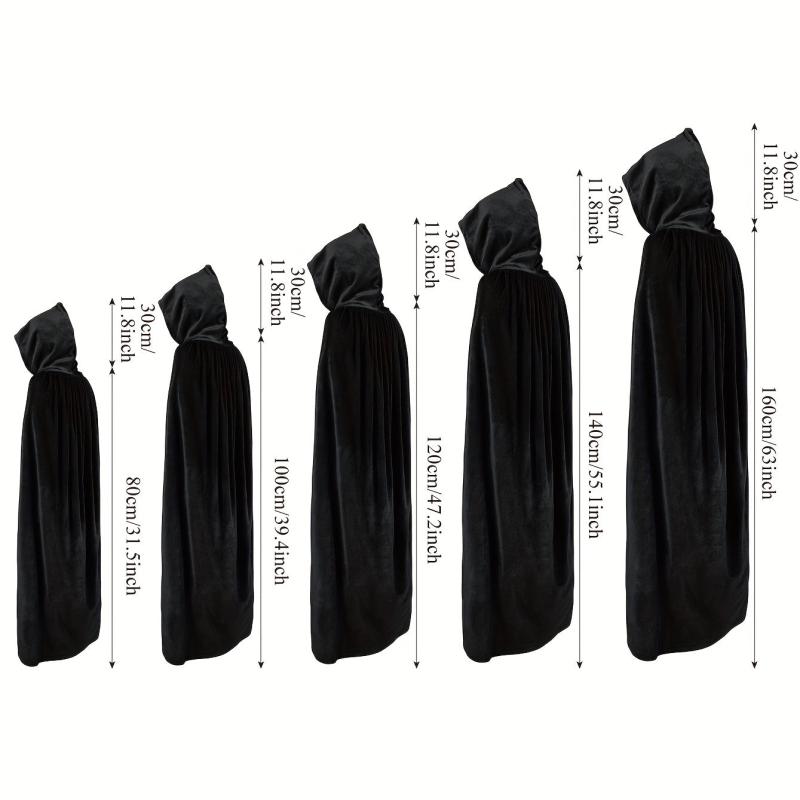 Deluxe Velvet Adult Cosplay Cape Lined Hood Halloween Grim Reaper Cape