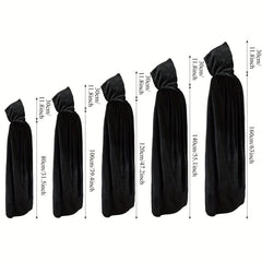 Deluxe Velvet Adult Cosplay Cape Lined Hood Halloween Grim Reaper Cape