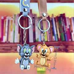 Anime Cat and Mouse Keychain Bag Car Party Favor