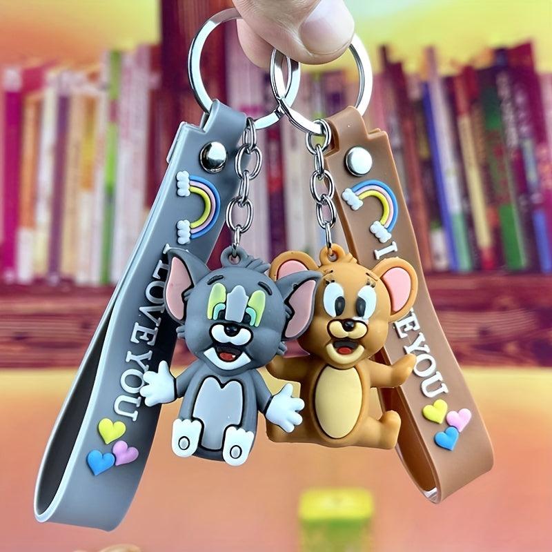 Anime Cat and Mouse Keychain Bag Car Party Favor