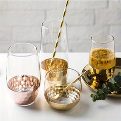 25pcs Biodegradable Paper Straws Pink and Striped for Parties