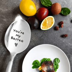 Funny Friendship Spoon for Tea Engraved Stainless Steel Spoon Women Girls