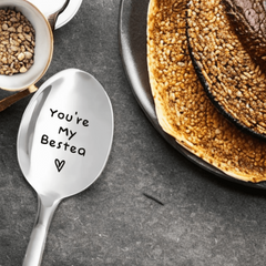 Funny Friendship Spoon for Tea Engraved Stainless Steel Spoon Women Girls