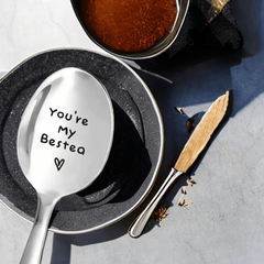 Funny Friendship Spoon for Tea Engraved Stainless Steel Spoon Women Girls