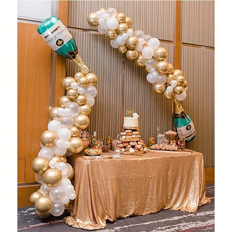 Champagne Bottle Balloon Garland Arch Set Happy Year Decoration