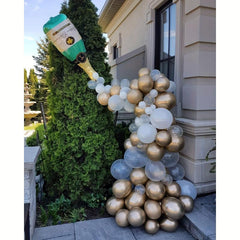 Champagne Bottle Balloon Garland Arch Set Happy Year Decoration