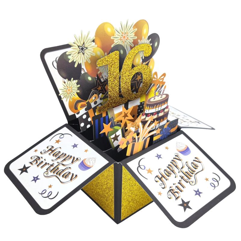 1pc Happy 16th 18th 20th 21th 30th 40th 50th 60th 70th 80th Birthday Pop Up Card