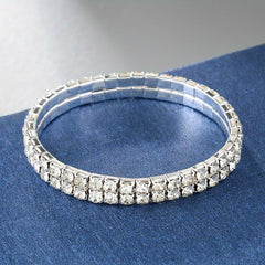 Sparkling Rhinestone Bracelet Elastic Wrap for Comfortable Wear