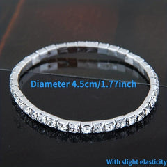 Sparkling Rhinestone Bracelet Elastic Wrap for Comfortable Wear