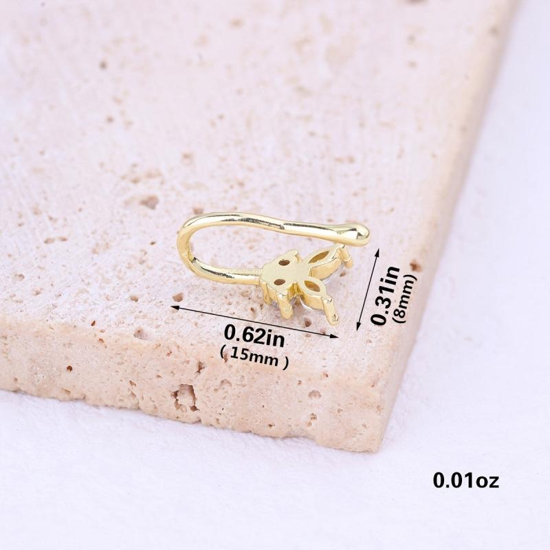 Glamor Zircon Butterfly Nose Ring