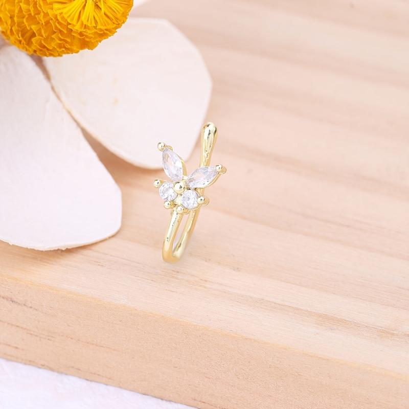 Glamor Zircon Butterfly Nose Ring