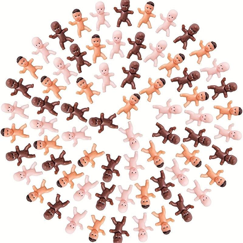 60pcs Mini Plastic Babies Dolls for Baby Shower Party Favors, Ice Cube Game
