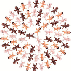 60pcs Mini Plastic Babies Dolls for Baby Shower Party Favors, Ice Cube Game