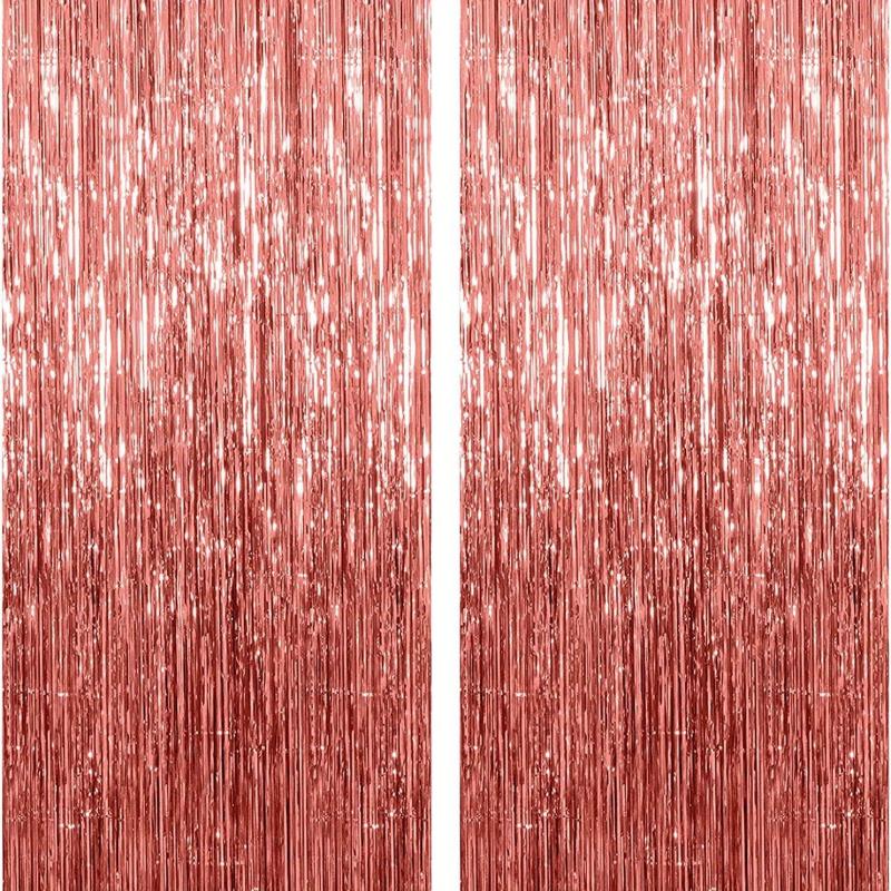 2 Pack Foil Fringe Curtains 3 x 9 ft Party Decorations