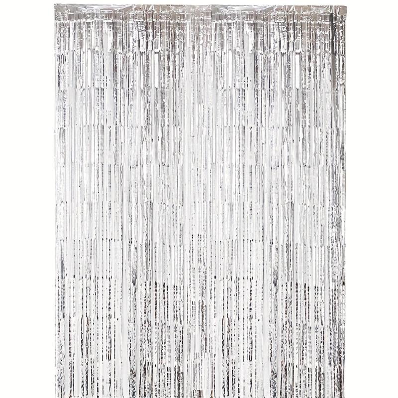 2 Pack Foil Fringe Curtains 3 x 9 ft Party Decorations