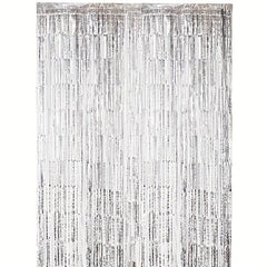 2 Pack Foil Fringe Curtains 3 x 9 ft Party Decorations