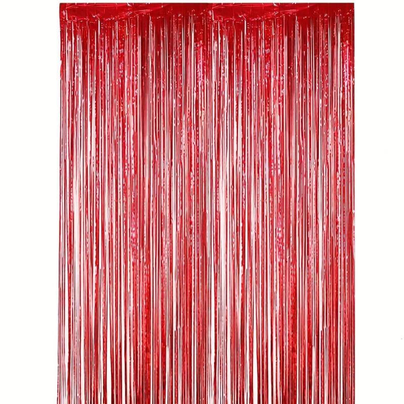 2 Pack Foil Fringe Curtains 3 x 9 ft Party Decorations