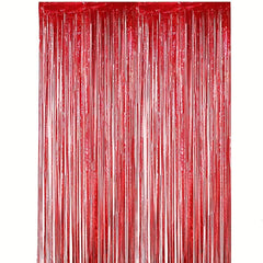 2 Pack Foil Fringe Curtains 3 x 9 ft Party Decorations