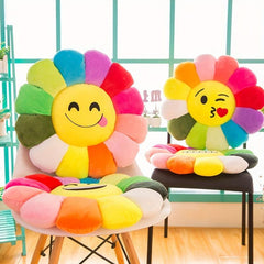 Flower Plush Pillow Smiling Face Soft And Comfortable Colorful Plush Toys