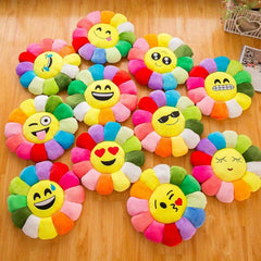 Flower Plush Pillow Smiling Face Soft And Comfortable Colorful Plush Toys