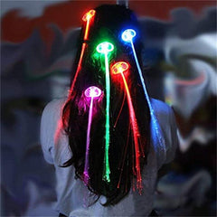 LED Lights Hair Clips Fiber Optic Light Braid Hair Party Supplies