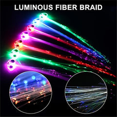 LED Lights Hair Clips Fiber Optic Light Braid Hair Party Supplies