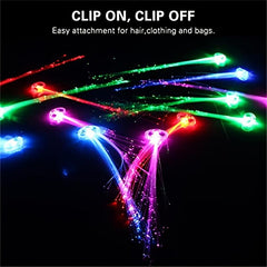 LED Lights Hair Clips Fiber Optic Light Braid Hair Party Supplies