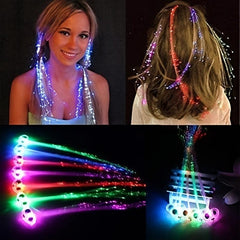 LED Lights Hair Clips Fiber Optic Light Braid Hair Party Supplies