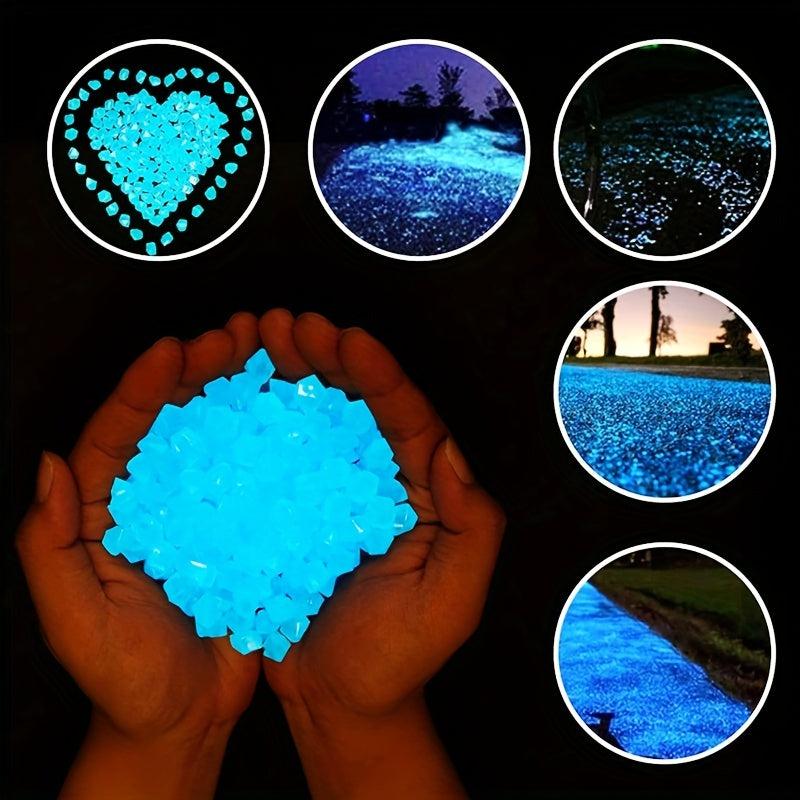 300 Glow in the Dark Luminous Stones for Outdoor Decoration