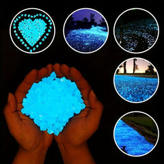 300 Glow in the Dark Luminous Stones for Outdoor Decoration