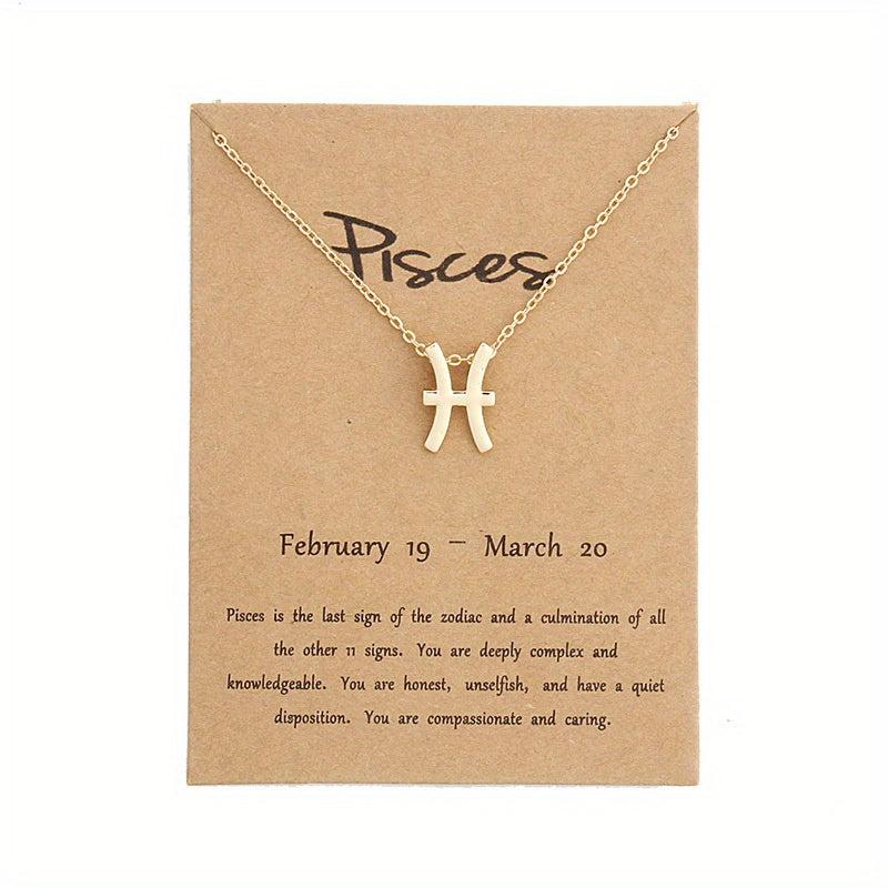Sparkling Zodiac Rhinestone Necklace Great for Mom and Birthday