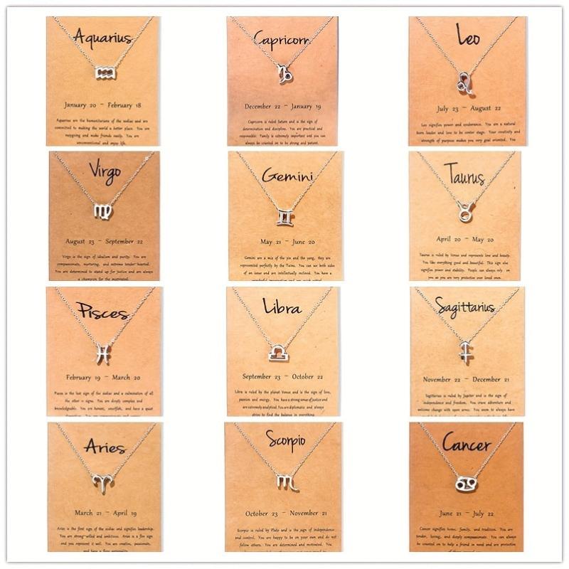 Sparkling Zodiac Rhinestone Necklace Great for Mom and Birthday