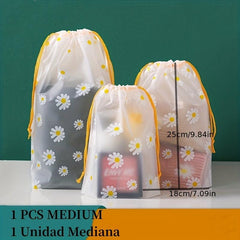 3pcs Plastic Drawstring Bag Gift Packaging Portable Party Favor Bag