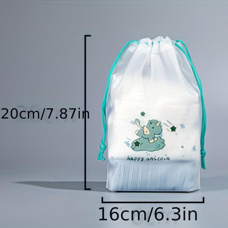 3pcs Plastic Drawstring Bag Gift Packaging Portable Party Favor Bag