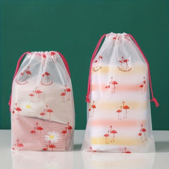 3pcs Plastic Drawstring Bag Gift Packaging Portable Party Favor Bag