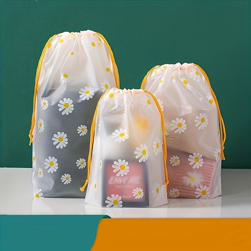3pcs Plastic Drawstring Bag Gift Packaging Portable Party Favor Bag