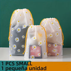 3pcs Plastic Drawstring Bag Gift Packaging Portable Party Favor Bag