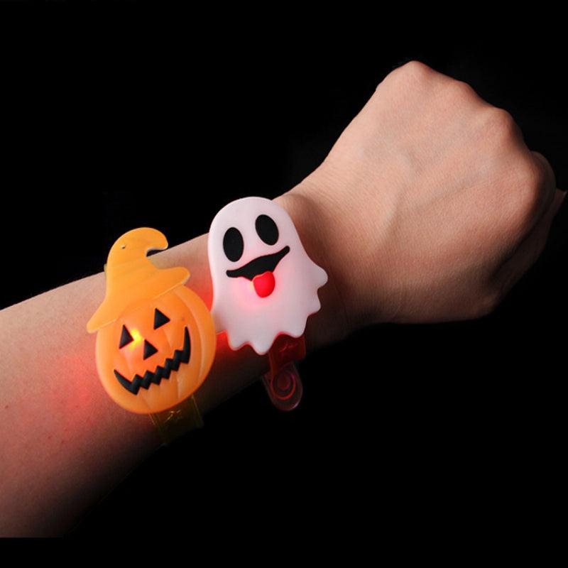 10pcs Halloween Luminous Watch With Led Glitter Wristband Toy Set