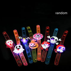 10pcs Halloween Luminous Watch With Led Glitter Wristband Toy Set