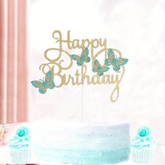 Butterfly Cake Toppers Girl Birthday Party Decor
